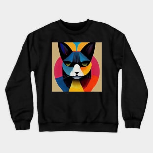 Abstract Cat Crewneck Sweatshirt